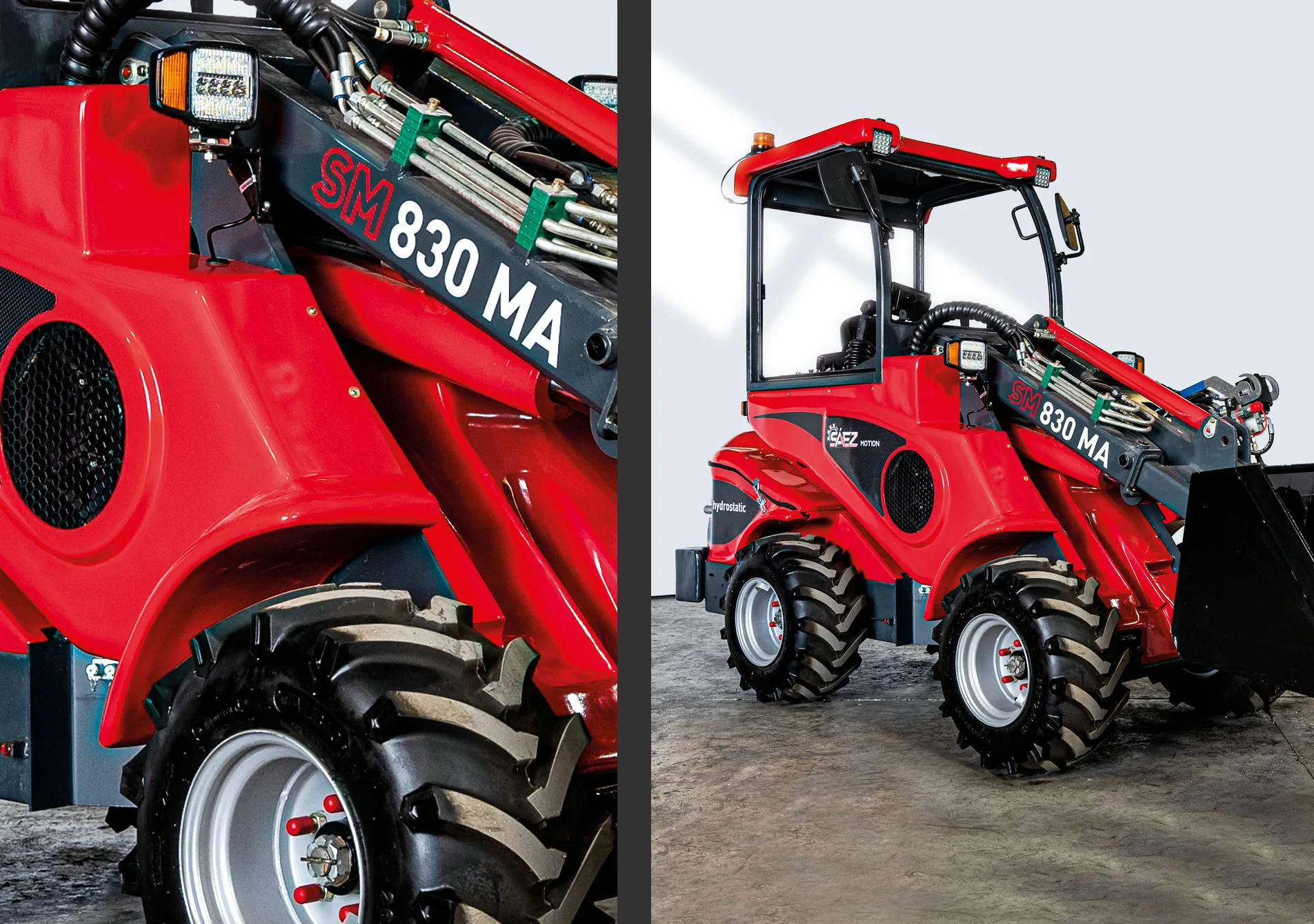 Sáez Motion - Minicargadora Articulada SM 830MA