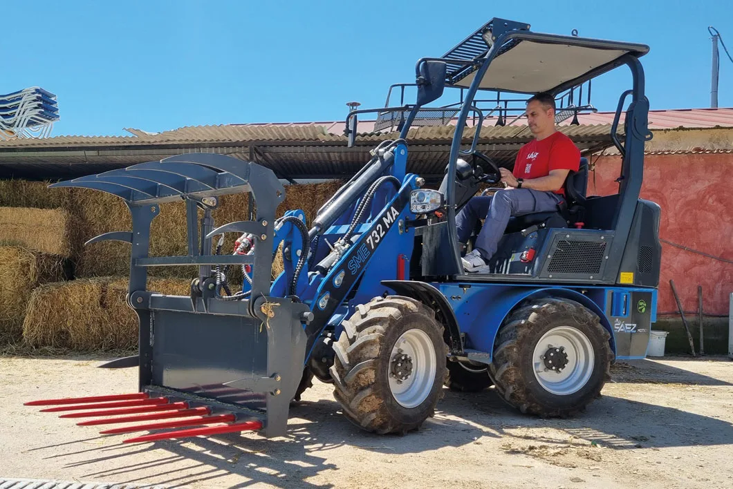 Sáez Motion – Minicargadora Articulada Eléctrica SME 732MA Sáez Motion - Minicargadora Articulada Eléctrica SME 732MA